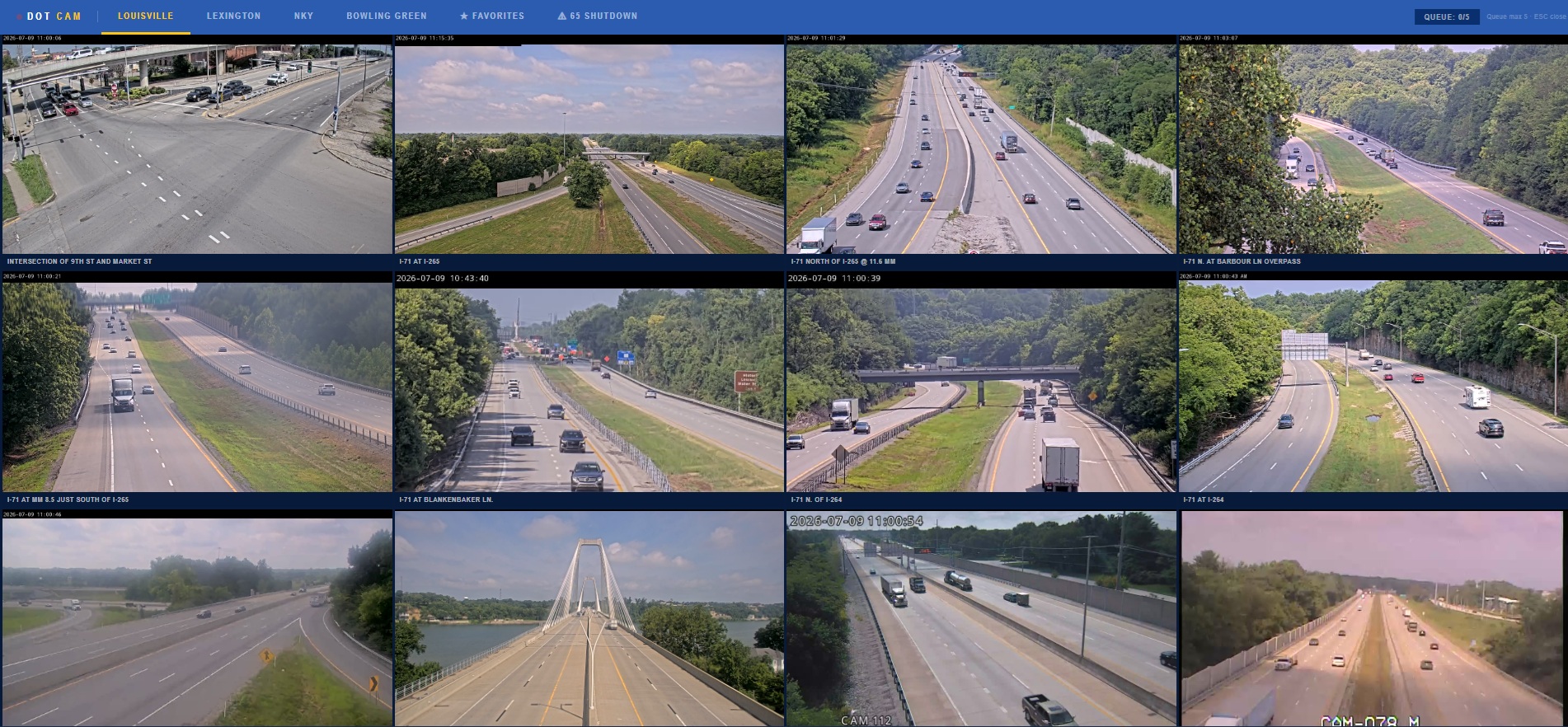 DOT CAM Live Traffic Camera Dashboard